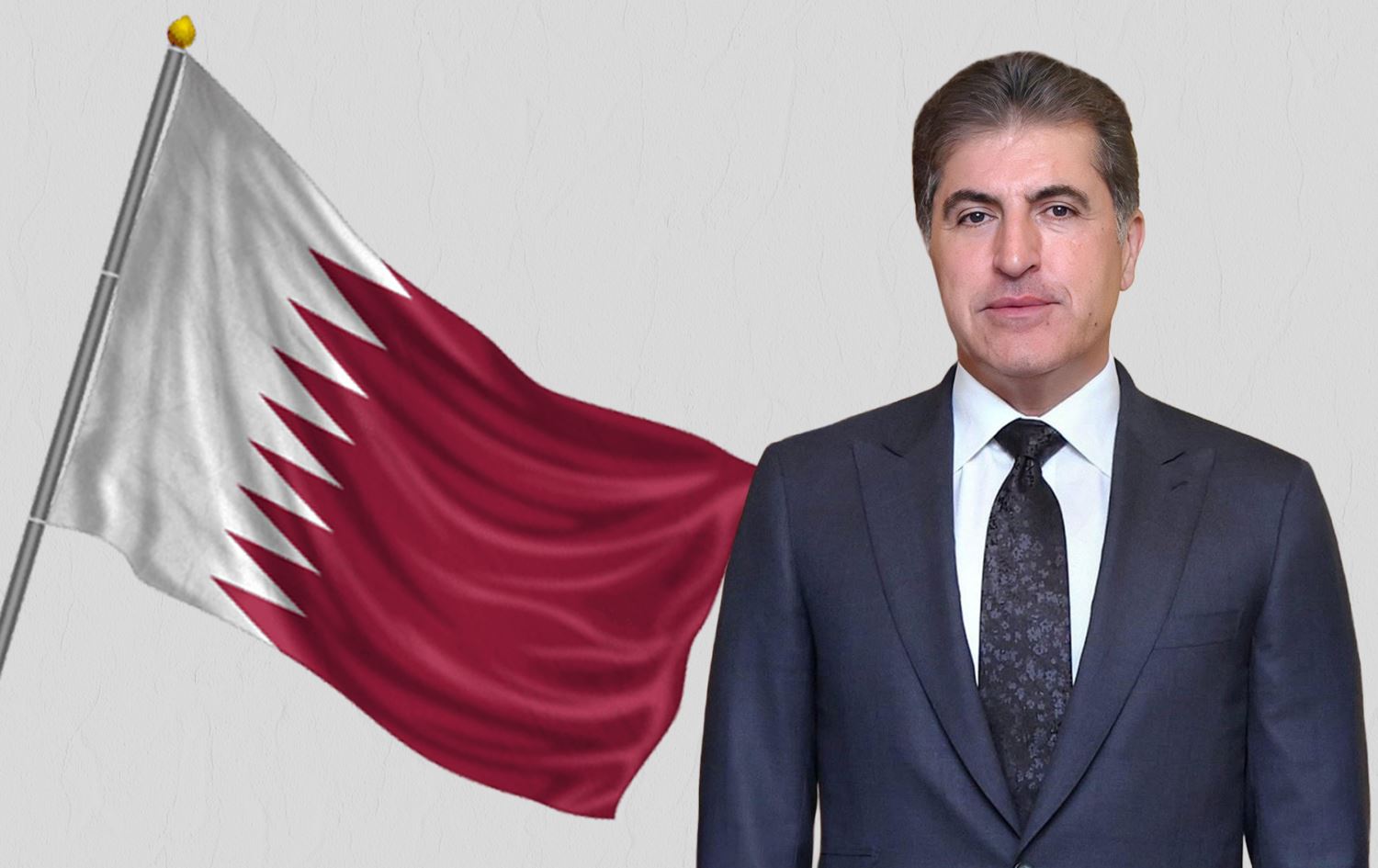 نێچیرڤان بارزانی، سەرۆکی هەرێمی کوردستان و ئاڵای قەتەر