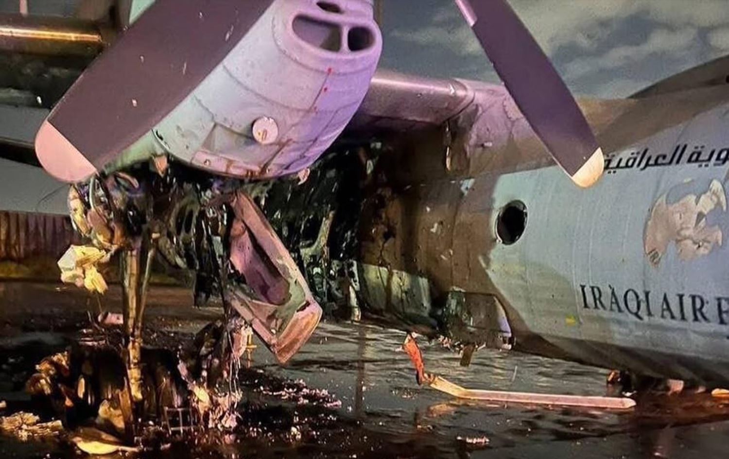 طائرة عراقية تعرضت لهجوم صاروخي