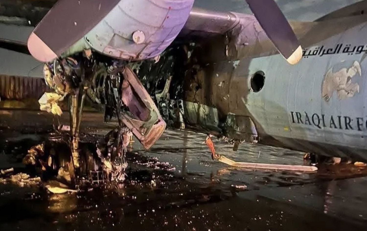 وێنەیەکی فڕۆکە تێکشکاوەکە