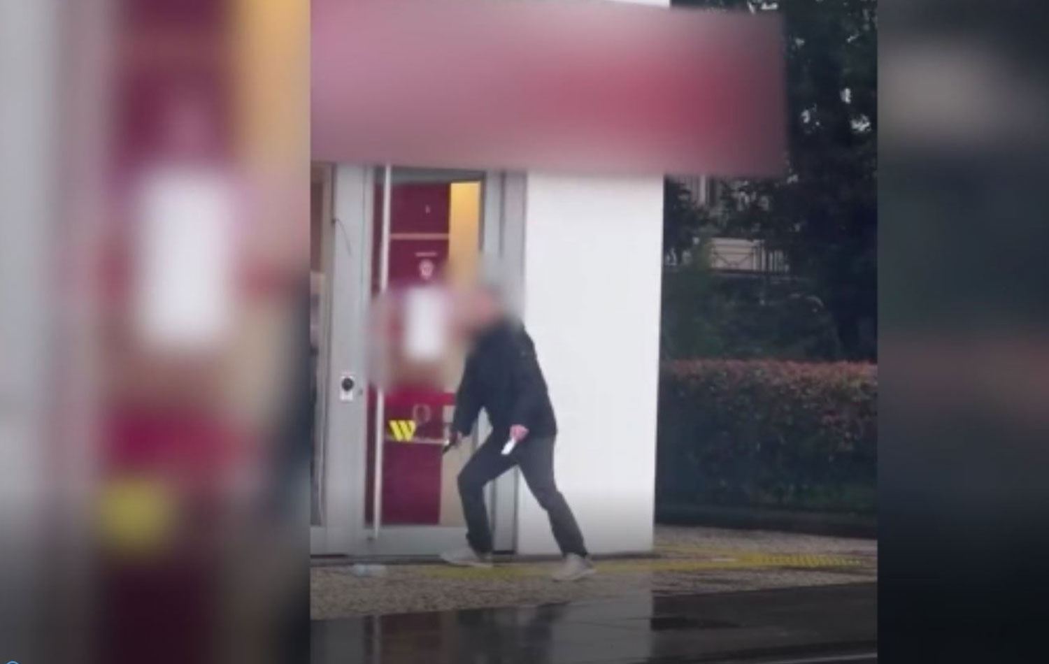 Soygun girişimi polis tarafından önlendi. / Foto: Video alıntısı