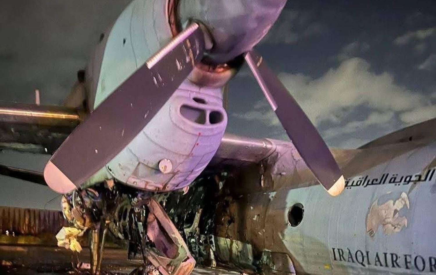 تدمير طائرة من نوع أنتونوف-132 تابعة للقوة الجوية العراقية