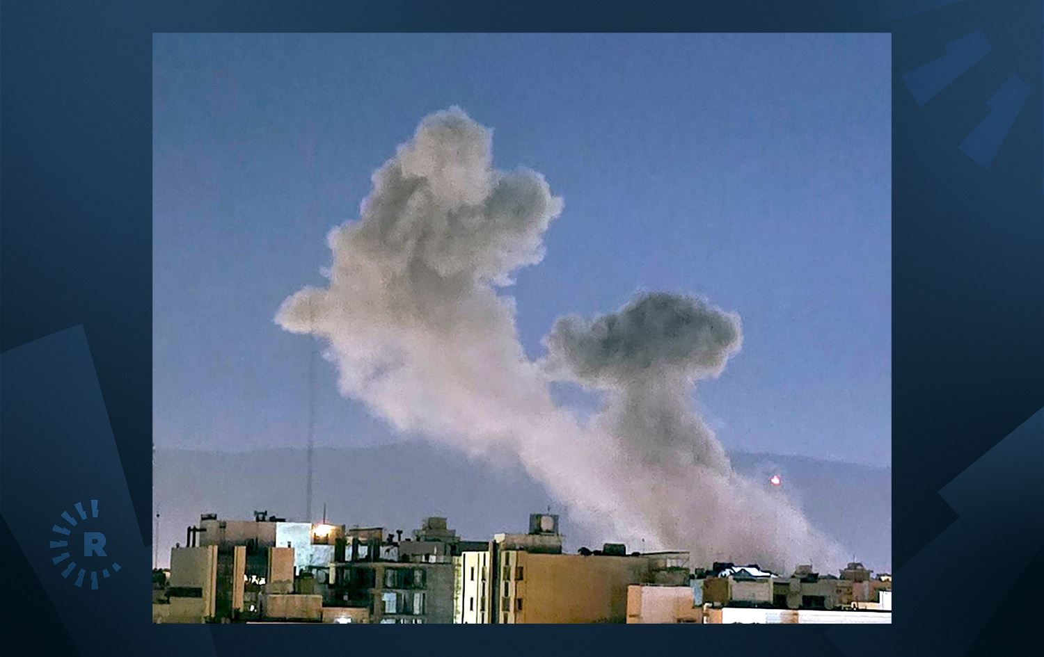 دیمەنی یەکێک لە تەقینەوەکانی شیراز. وێنە: تۆڕە کۆمەڵایەتییەکان