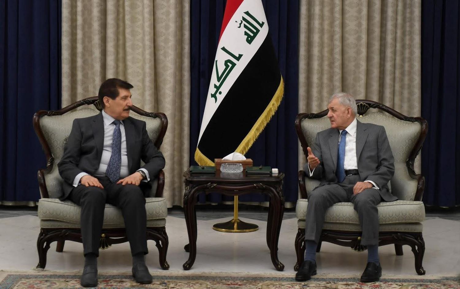 الرئيس العراقي عبد اللطيف رشيد يستقبل وفد الحزب الديمقراطي الكوردستاني