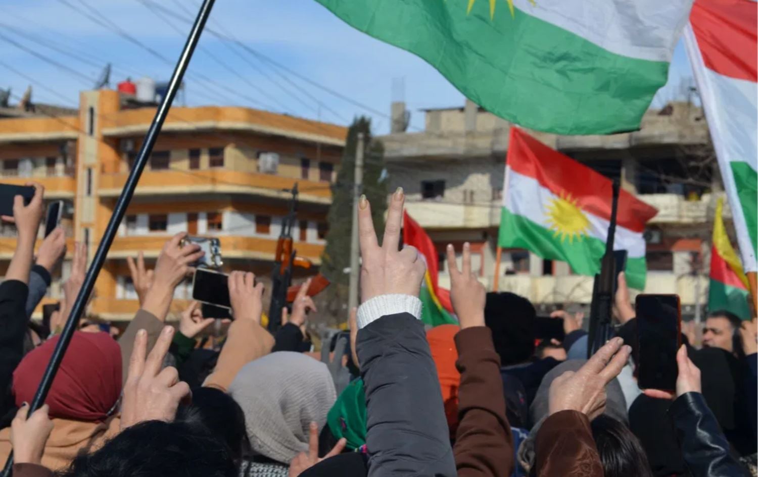 Kamışlo'daki gösterlerden kare - Rojava Information Center
