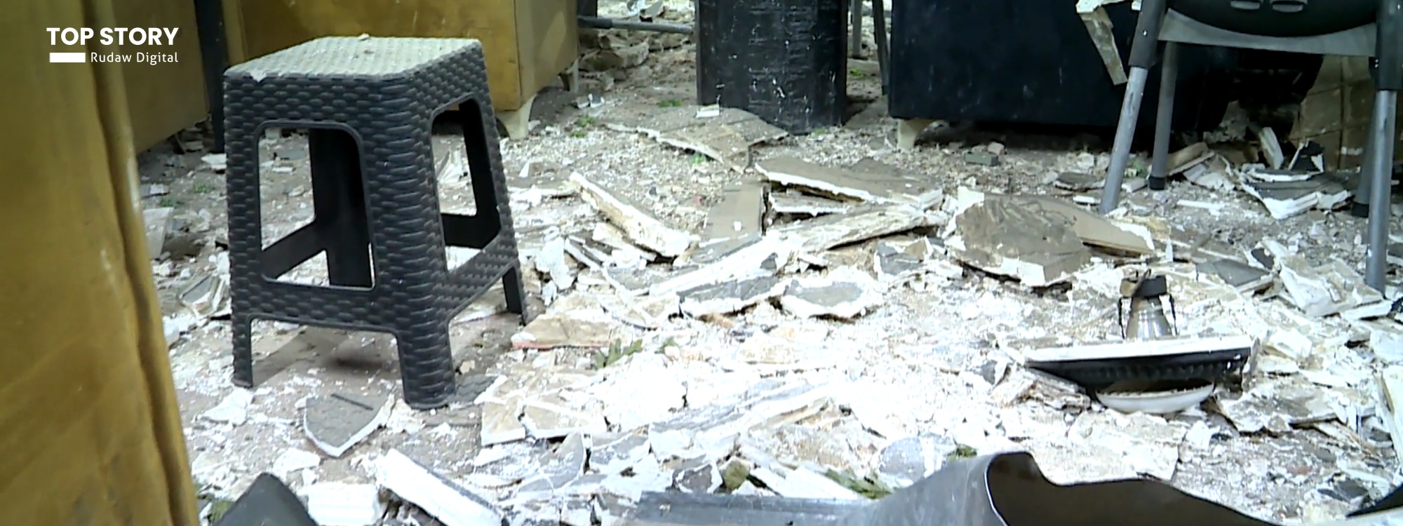 درۆنێک لەنێو کافتریایەکی هەولێر کەوتەخوارەوە و زیانی گیانی نەبوو