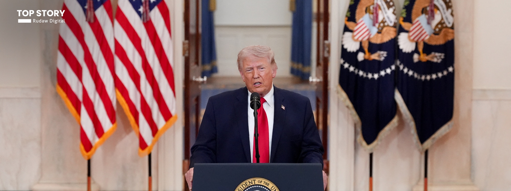 ترەمپ: دەتوانین بە ئاسانی تەنگەی هورمز بکەینەوە و دەست بەسەر نەوتەکەدا بگرین