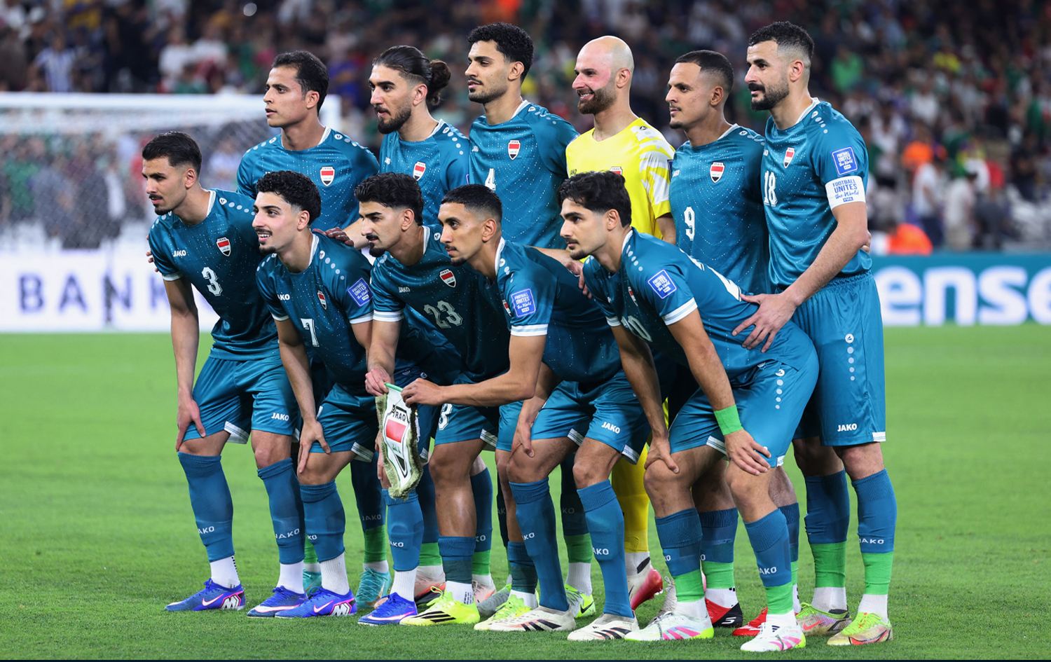 یاریزانەکانی هەڵبژاردەی عێراق. وێنە: AFP