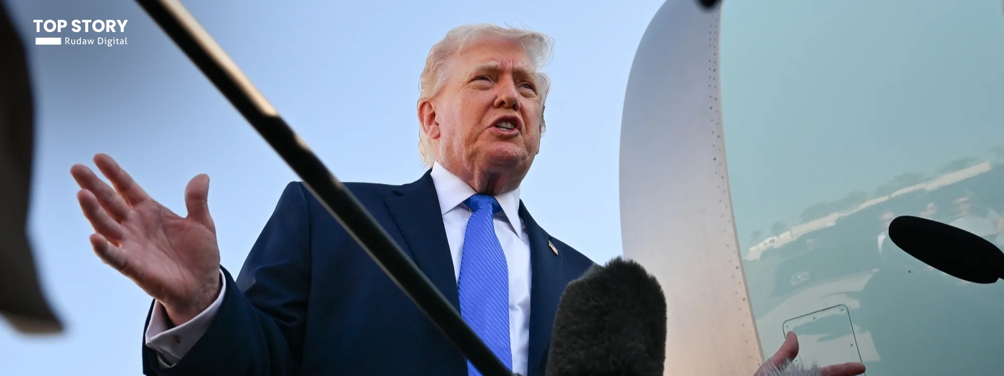 ترەمپ لەبارەی فڕۆکەوانە ئەمریکییەکە: هیوادارم زیانی پێ نەگات