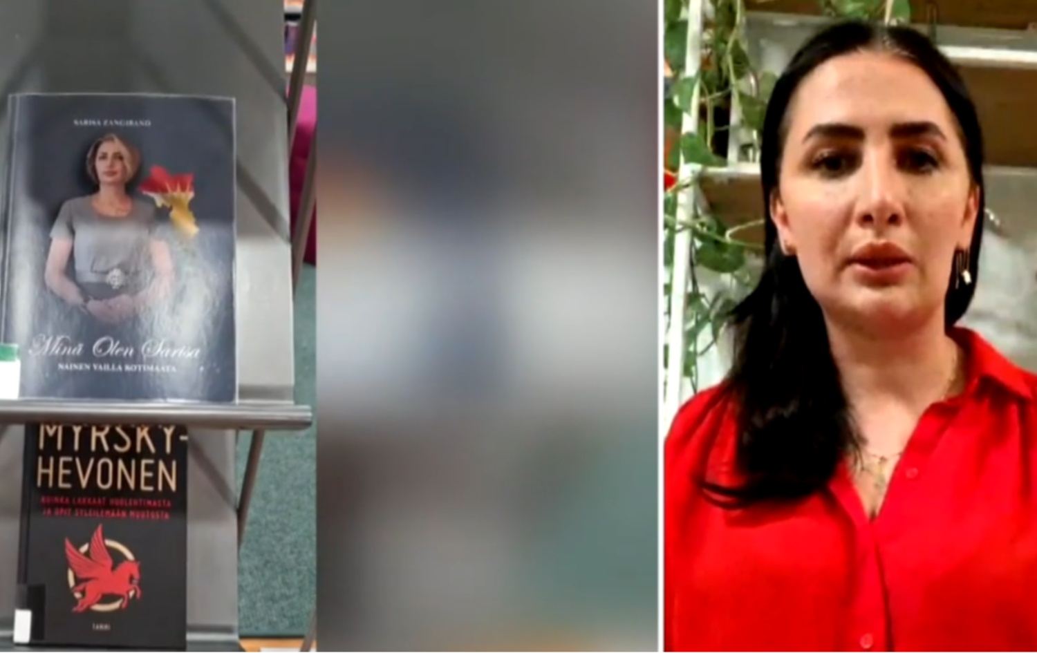 ساریسا لەگەڵ کتێبەکەی