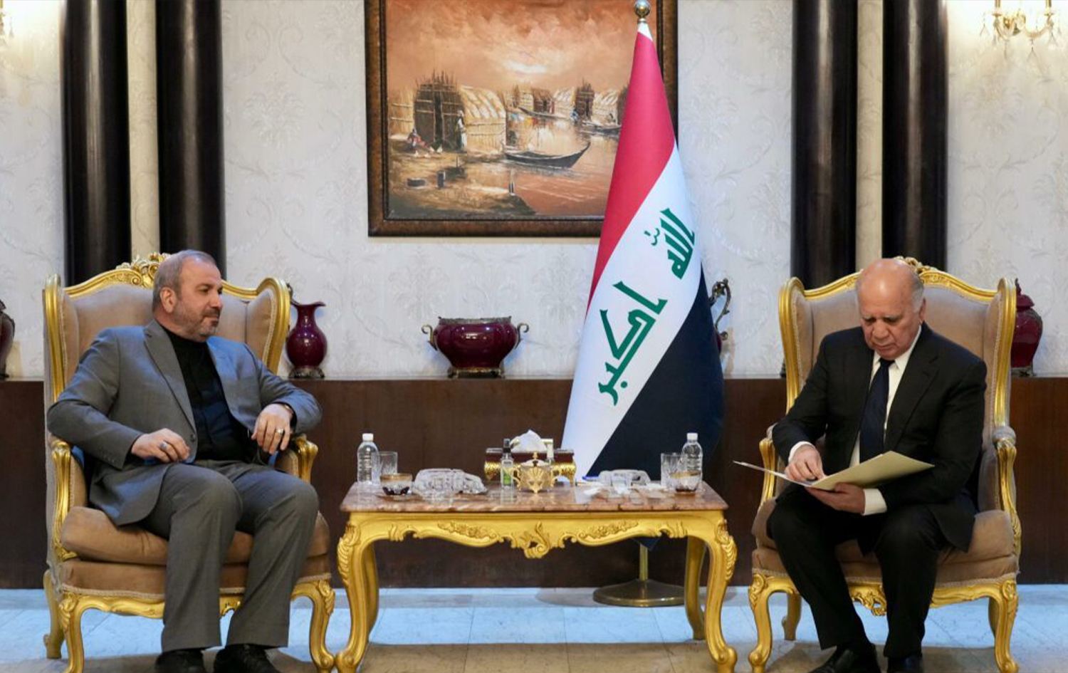 وزير الخارجية العراقي مع السفير الإيراني - أرشيفية 