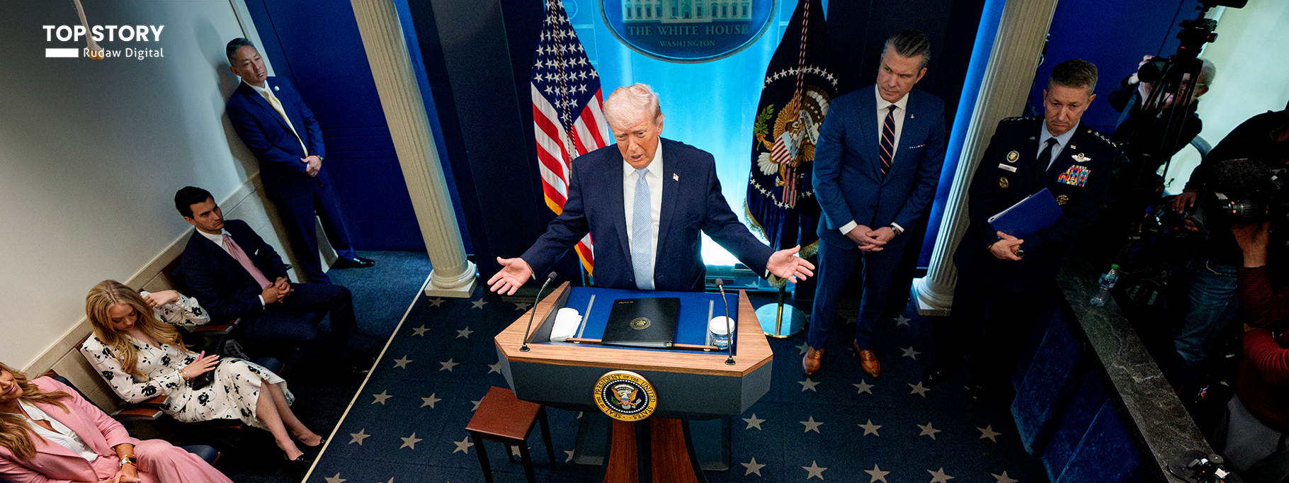 دۆناڵد ترەمپ بۆ رووداو: پێم باشە کورد نەچێتە نێو جەنگەکەوە