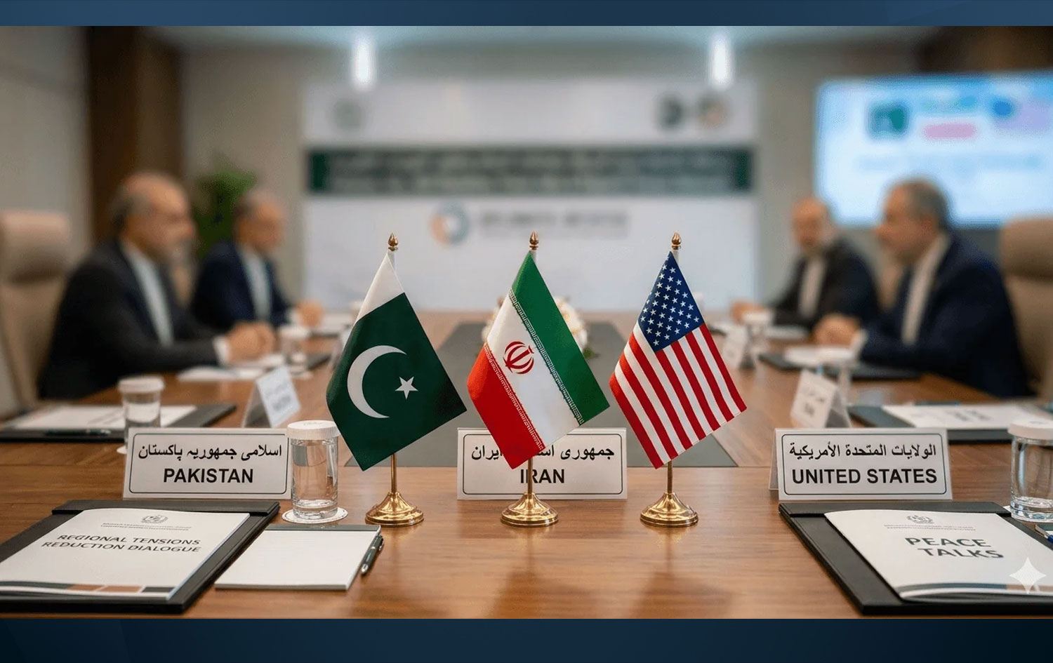 Alayên Pakistan, Îran û Amerîkayê / Wêne: Temsîlî-Hişê Çêkirî (AI)