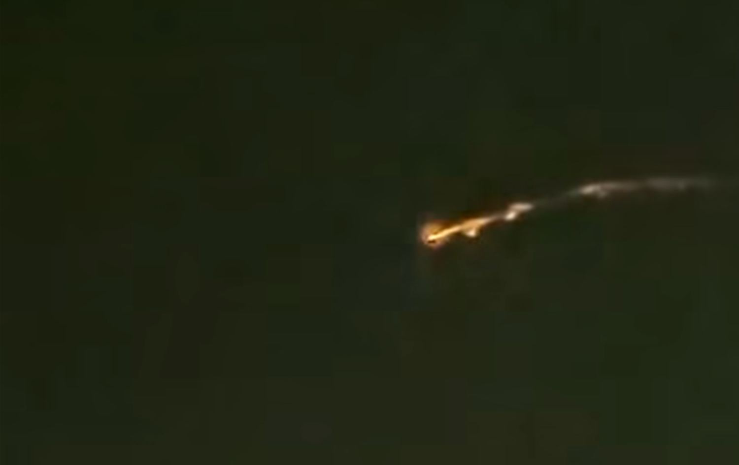 صاروخ ايراني في سماء اسرائيل