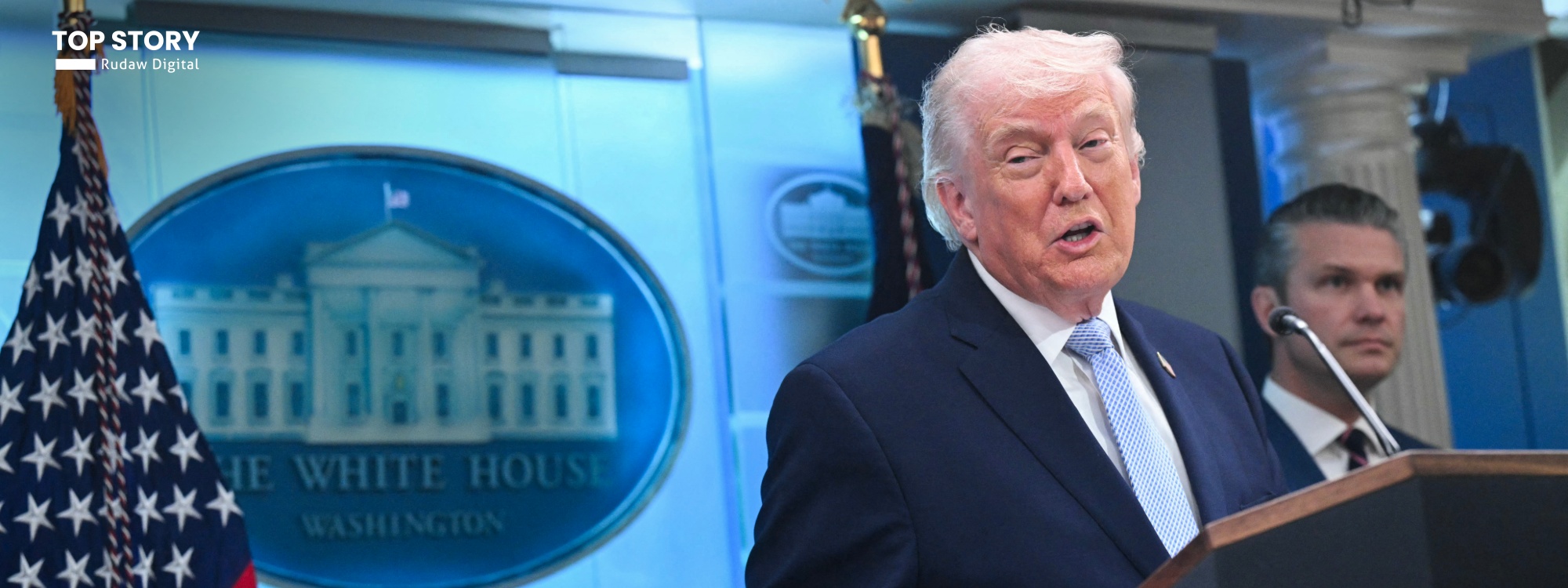 ترەمپ: سوپاکەمان لە دەوروبەری ئێران دەمێنێتەوە تاوەکو رێککەوتنە راستەقینەکە جێبەجێ دەکرێت