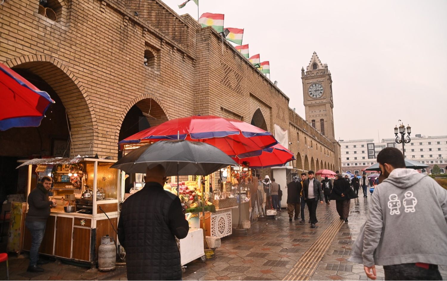 باران بارین لە هەولێر. وێنە: بڵند تاهیر-رووداو