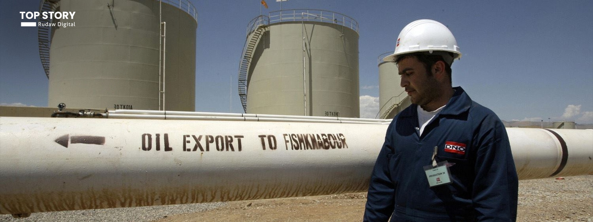 A DNO worker at the Tawke oil field near Zakho in the Kurdistan Region's Duhok province. AFP file photo