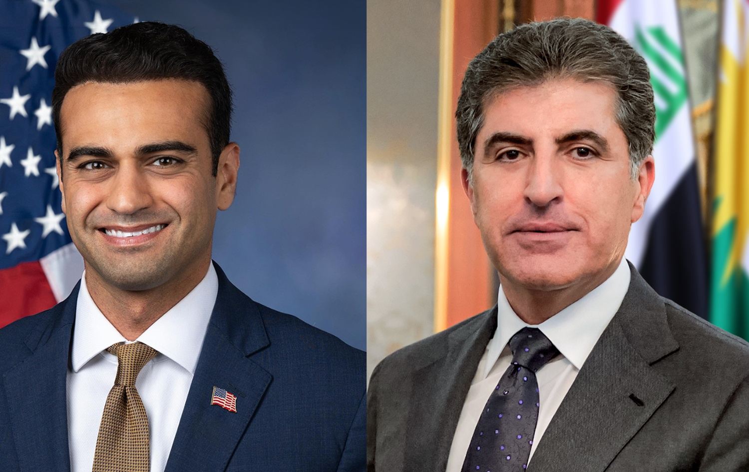 رئيس اقليم كوردستان نيجيرفان بارزاني وعضو الكونغرس أبراهام حمادة 