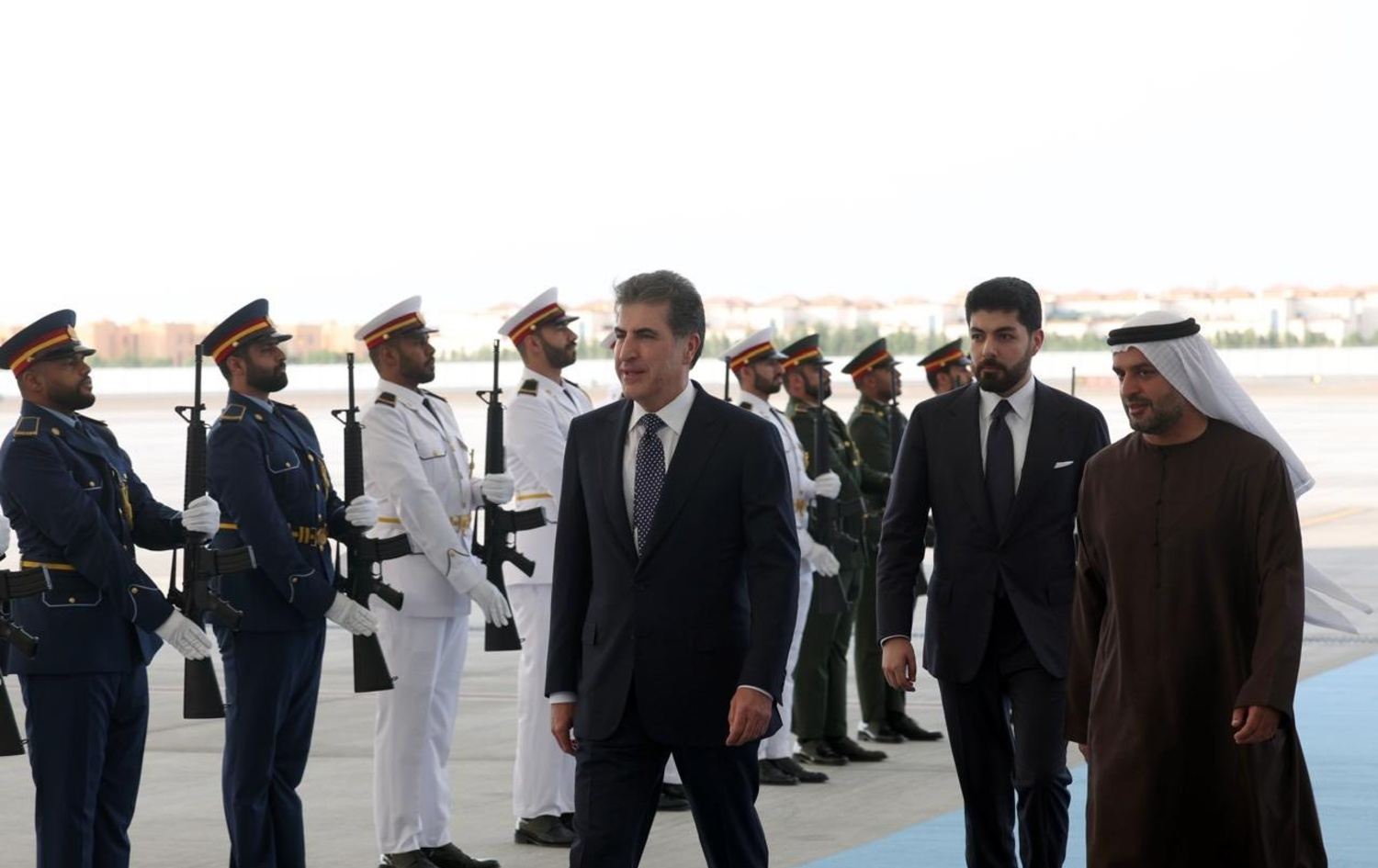 استقبال نيجيرفان بارزاني في مطار أبو ظبي