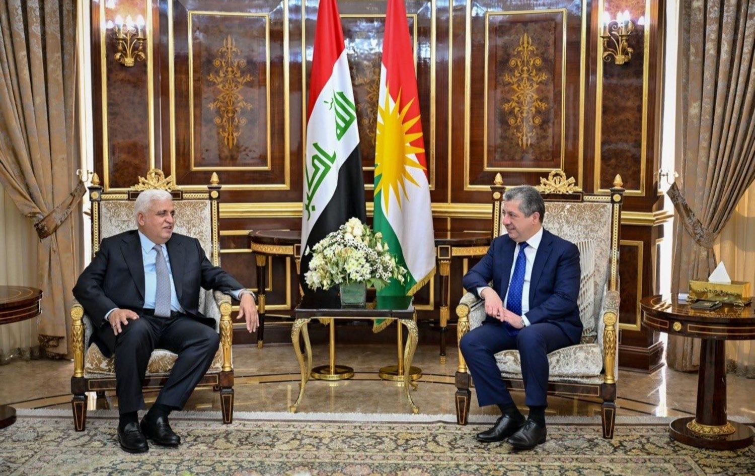 اجتماع مسرور بارزاني وفالح الفياض