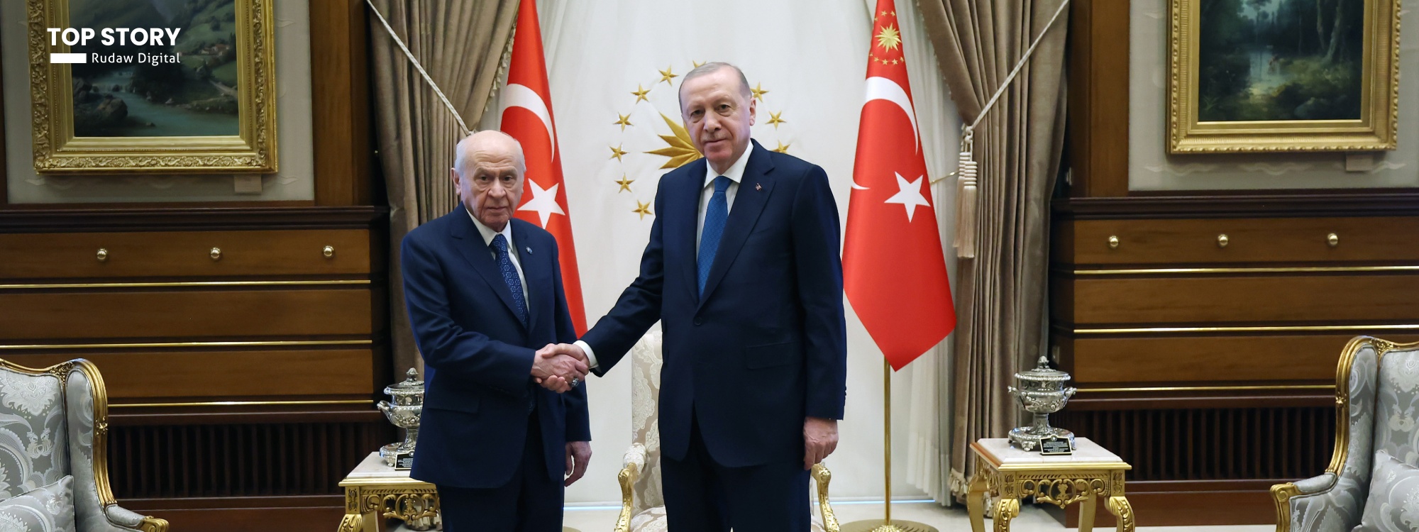 میدیای تورکیا: ئەردۆغان و باخچەلی گوتوویانە، پێویستە چەکدانانی پەکەکە پشتڕاست بکرێتەوە