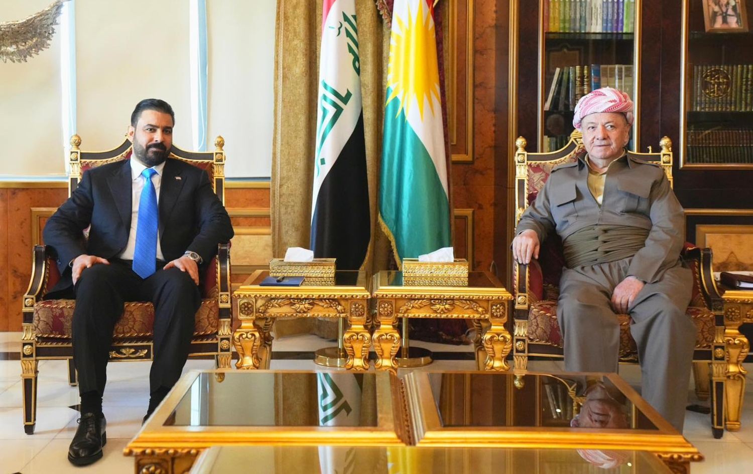 الرئيس بارزاني والزيدي في أربيل 