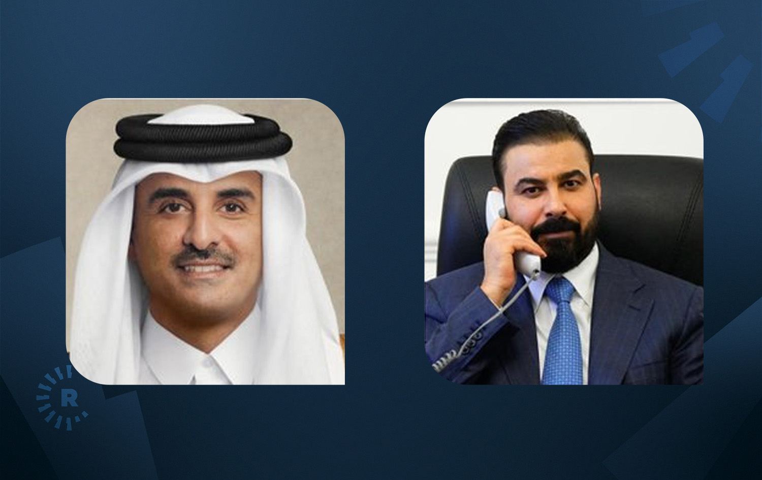 رئيس الوزراء العراقي المكلّف وأمير قطر