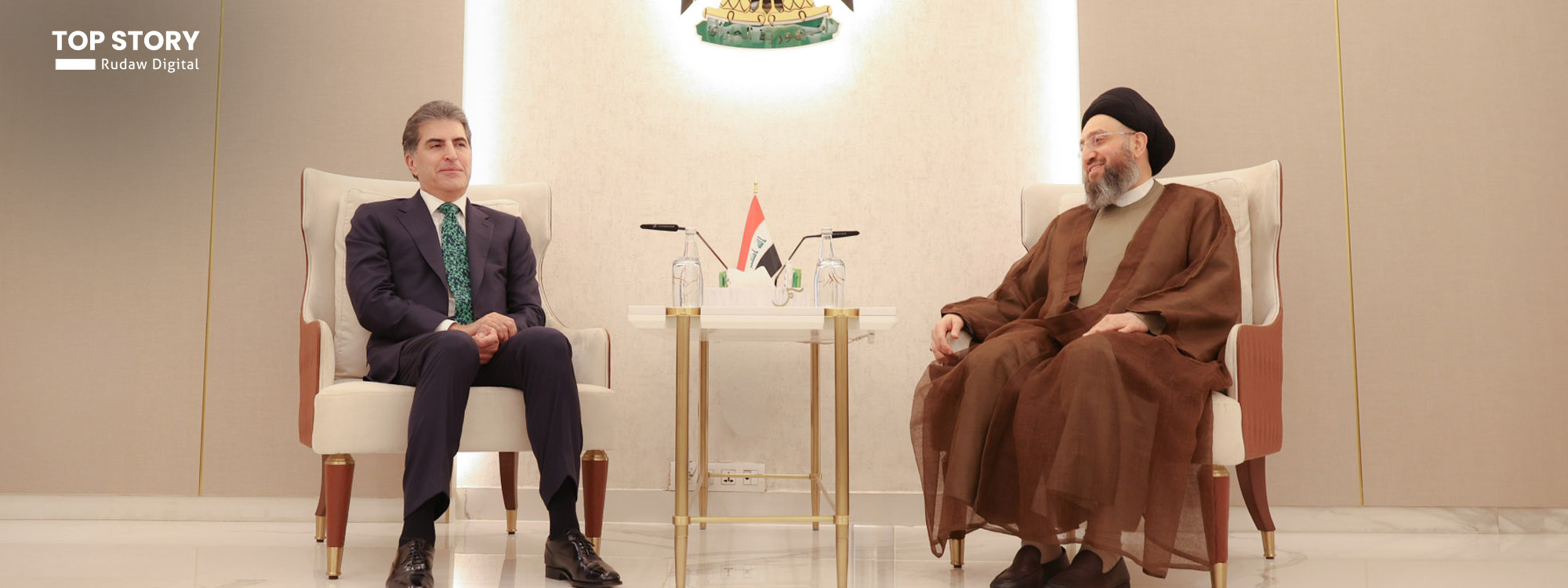 نێچیرڤان بارزانی و عەممار حەکیم: دیالۆگی نیشتمانی و لێکتێگەیشتن کلیلی چارەسەری هەموو کێشەکانە
