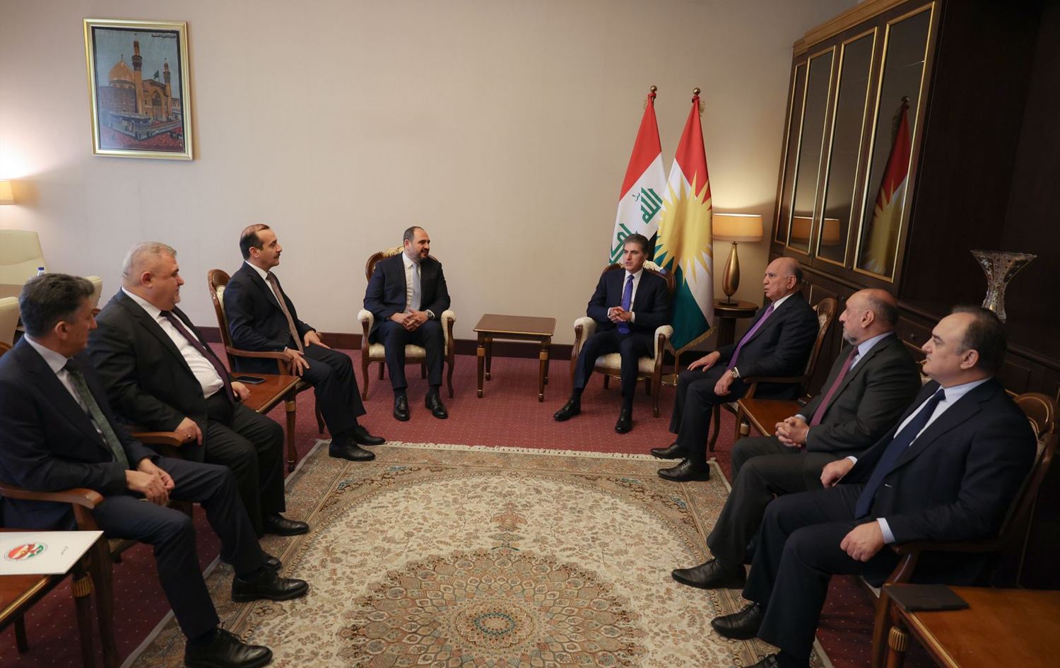 Nêçîrvan Barzanî li Bexdayê bi parlamenterên Xiristiyan re civiya / Wêne: Serokatiya Herêma Kurdistanê