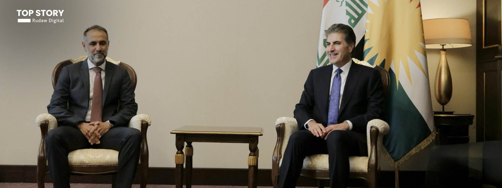 نيجيرفان بارزاني والسفير البريطاني يتفقان على أهمية تشكيل الحكومة الاتحادية المقبلة
