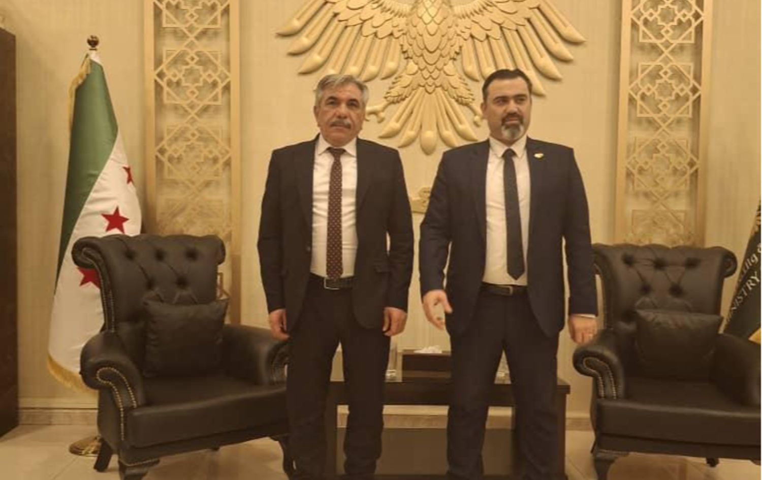 لقاء جمع محافظ الحسكة ووزير التربية السوري 