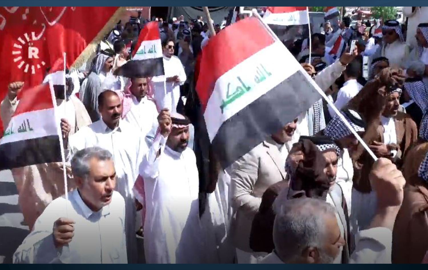 مزارعون عراقيون يتظاهرون في بغداد احتجاجاً على سعر محصول الحنطة
