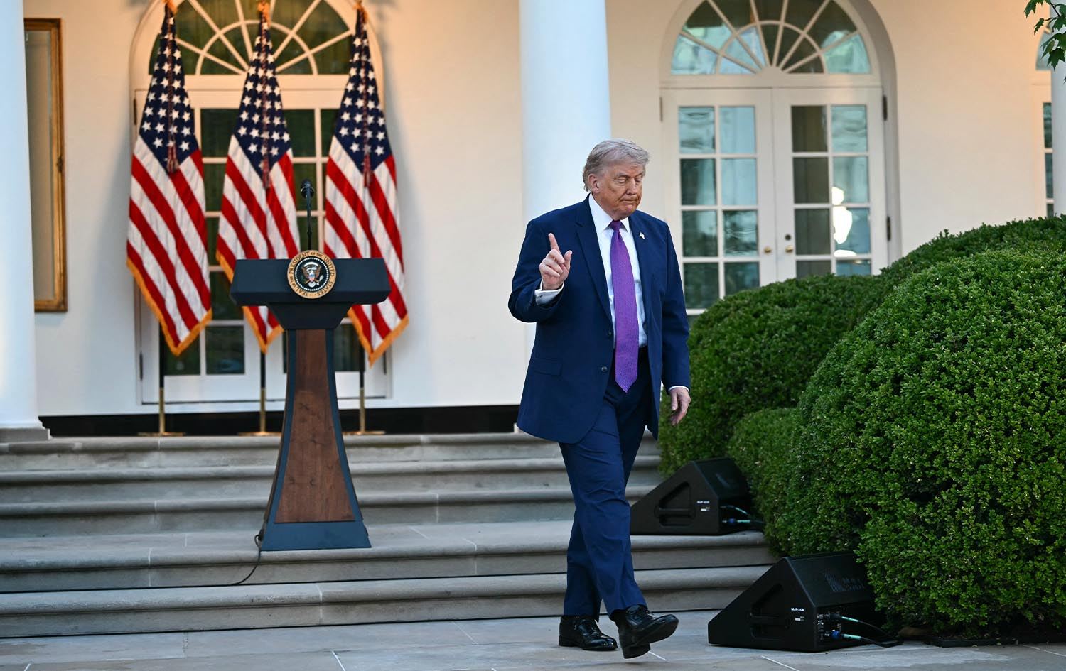 دۆناڵد ترەمپ، سەرۆکی ئەمریکا. وێنە: KENT NISHIMURA / AFP