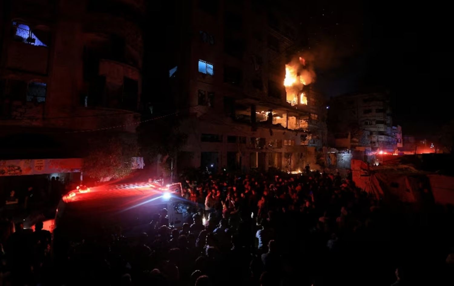 ئەو شوێنەی ئیسرائیل کردوویەتیە ئامانج. وێنەکە: رۆیتەرز