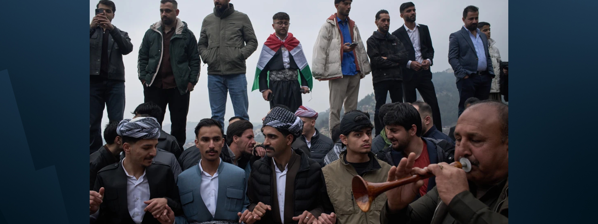 Kurdish people celebrate Newroz in Akre, Duhok, on March 20, 2026. Photo: Leo Correa / AP 