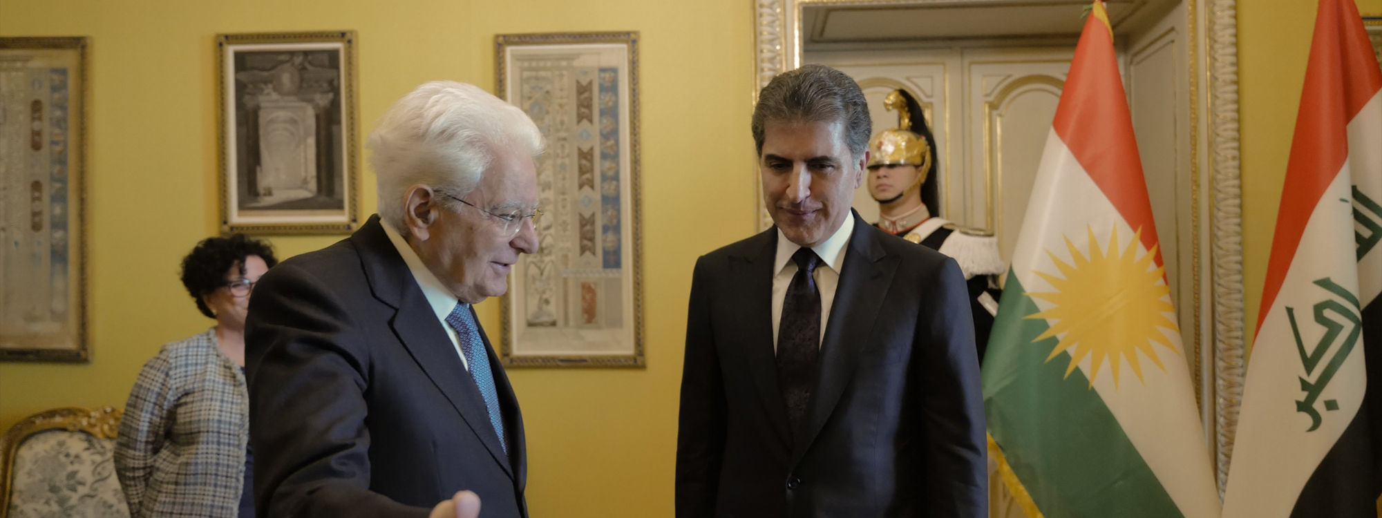 Kurdistan Region President Nechirvan Barzani met Italian President Sergio Mattarella in Rome on May 19, 2026. Photo: Kurdistan Region Presidency