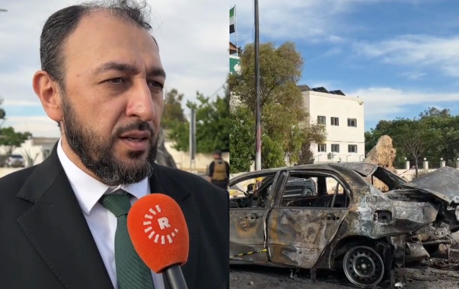 جانب من آثار الانفجار - إبراهيم كوكي، مدير إعلام محافظة دمشق