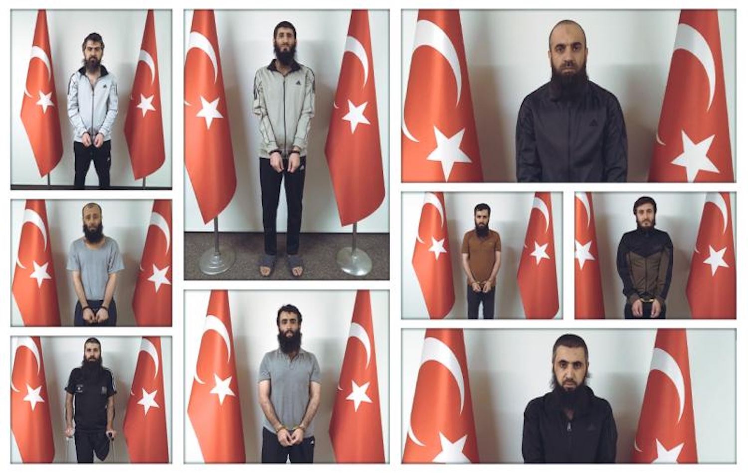 Suriye'den yakalandıkları belirtilen 10 kişi Türkiye'ye getirildi