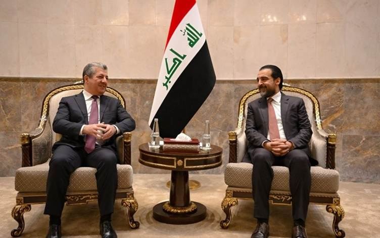 Mesrur Barzani ile Muhammed Halbusi Bağdat'ta bir araya geldi